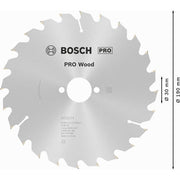Bosch - Kreissägeblatt PRO Wood Kreissägeblatt, 2608641185 190 x 2 x 30 mm, Z24