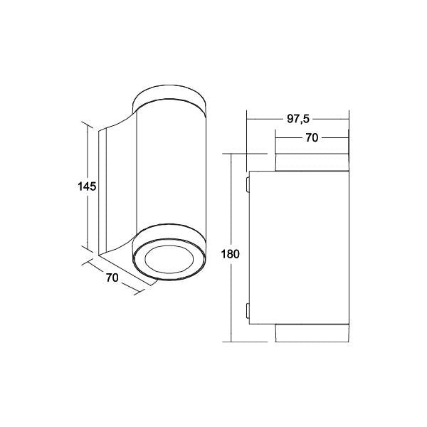 Brumberg Leuchten - Decken-/Wandleuchte LED-Wandanbauleuchte 230V 10131183 3000/4000/5700K