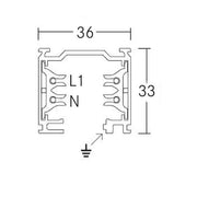 Brumberg Leuchten - Stromschiene 3-Phasen-Stromschiene 88101250 1000mm alu