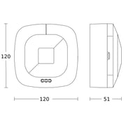 Steinel - Bewegungsmelder/Präsenzmelder komplett Präsenzmelder HF 360 AP WS COM1 COM1 (on/off)