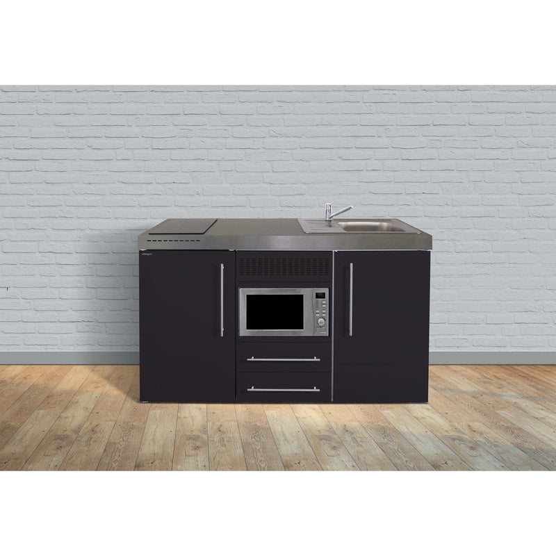 Stengel - Mini-Küche Miniküche Premiumline MPMSM150KSMWIKFliBre Schwarz matt