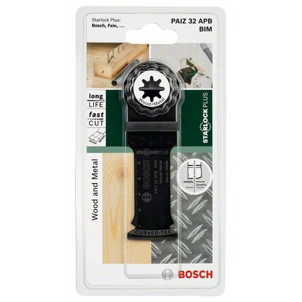 Bosch - Blatt für Oszillierer Tauchsägebl Starlock 2609256D54 PAIZ 32 APB,60x32mm