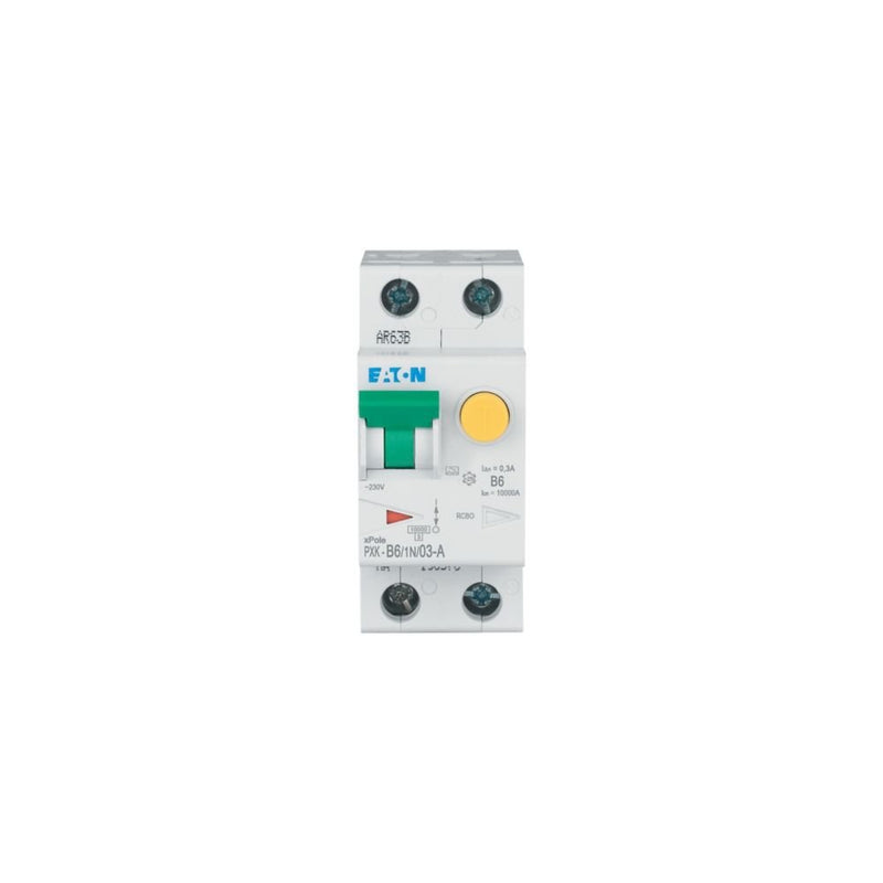Eaton - Kombination FI-Schalter/Leitungsschutzschalter FI/LS-Kombischalter PXK-B6/1N/03-A C 6A 1p+N, 300mA
