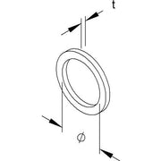 HKL - Dichtring, flach Anschlussgewindedichtring 987PERB/M16 M16 − 100 Stück