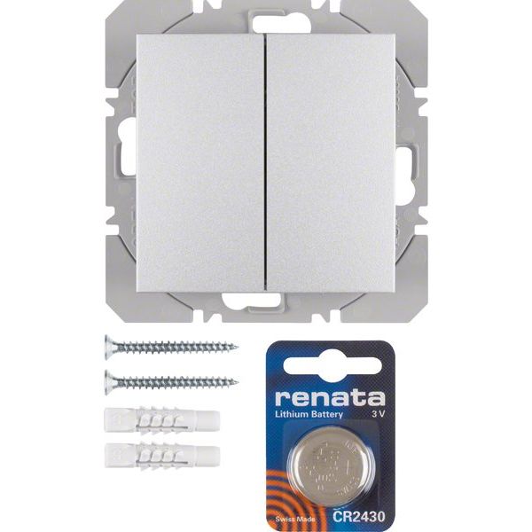 Berker - Bussystem-Hand-/Wandsender KNX-Funk Wandsender 2fach 85656283 alu matt