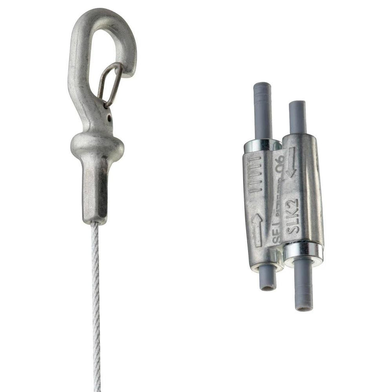 Erico - Drahtseilabhängung SLK mit Haken SLK3L5R2 (VE2) 3mm Stahlseil,L=5m − 15 Packung