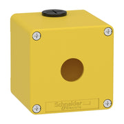 Schneider Electric - Gehäuse für Befehls- und Meldegeräte Leergehäuse XAP, Metall XAPK1501 gelb, für Not-Aus/Ha