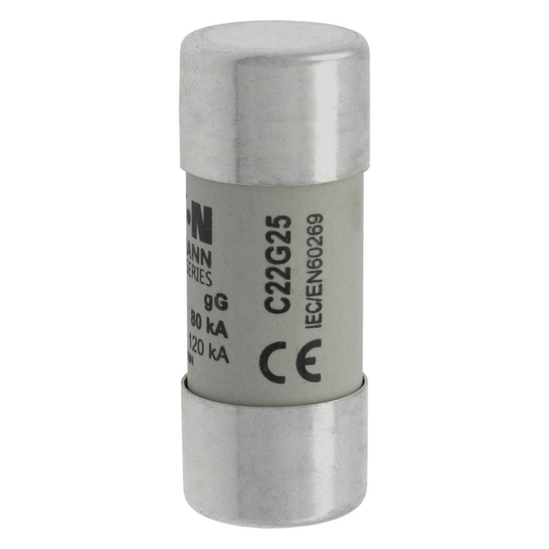 Eaton - Zylindrische Sicherung Sicherungseinsatz Nieders. CYLINDRICA#C22G25 25A AC 690V 80kA − 10 Stück
