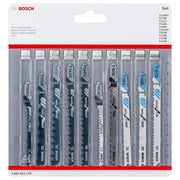 Bosch - Sägeblatt Sortiment 10-tlg. Stichsägeblatt-Set 2607011170 für Wood and Metal