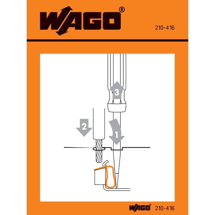 WAGO - Warn-/Hinweisschild Handhabungsaufkleber 210-416 − 100 Stück
