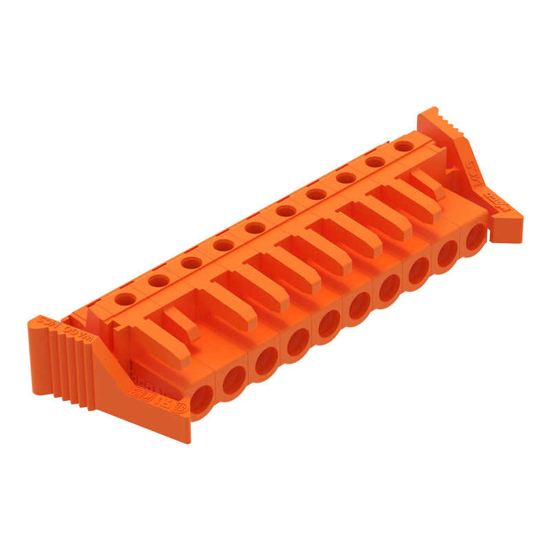 WAGO - Leiterplattensteckverbinder THT-Federleiste abgewink. 232-270/039-000 Maß 5,08mm,orange − 25 Stück