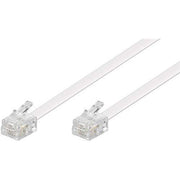 Goobay - Konfektionierte Fernmeldeleitung RJ11-RJ11 Anschlusskabel 93065 15m weiss