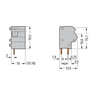 WAGO - Leiterplattenklemme Anreihbare Leiterplattenk. 254-651 2,5mm² − 100 Stück