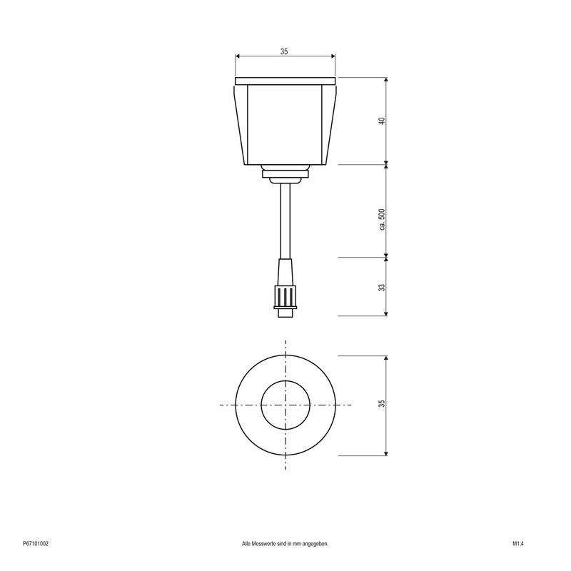 EVN Lichttechnik - Bodeneinbauleuchte LED-Einbauleuchte P67 101002 12VDC 1W ww