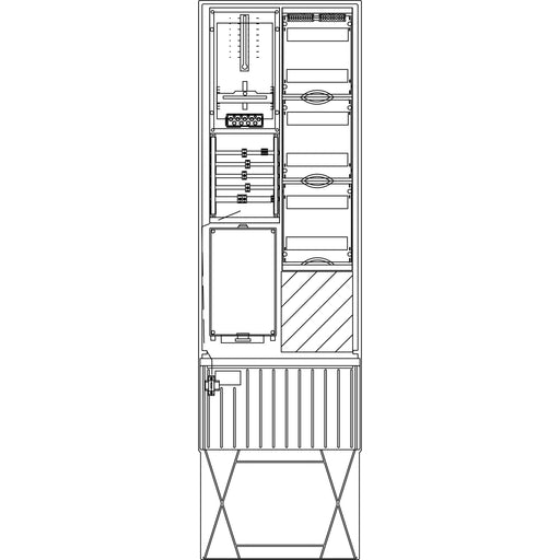 Elsta Mosdorfer - Zähler-Komplettschrank Zähleranschlusssäule ZS341.N5.24 A340 N5 1Z 3.HZ 24TE