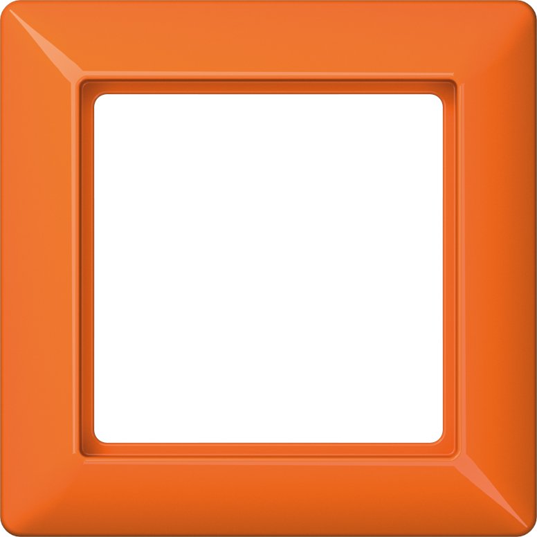 Jung - Abdeckrahmen Rahmen 1-fach orange AS 581 BF O waage/senkrecht