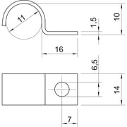 OBO Bettermann - Befestigungsschelle für Kabel/Rohre Befestigungsschelle 1015 11 G Gl.verz. − 100 Stück