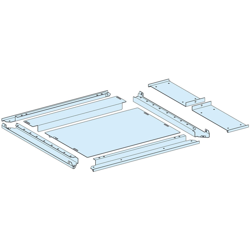 Schneider Electric - Einführungsflansch für Kleingehäuse/Schaltschrank Kabeleinführungsplatte LVS08697 2teil. BxT=800x600mm − 1 Stück