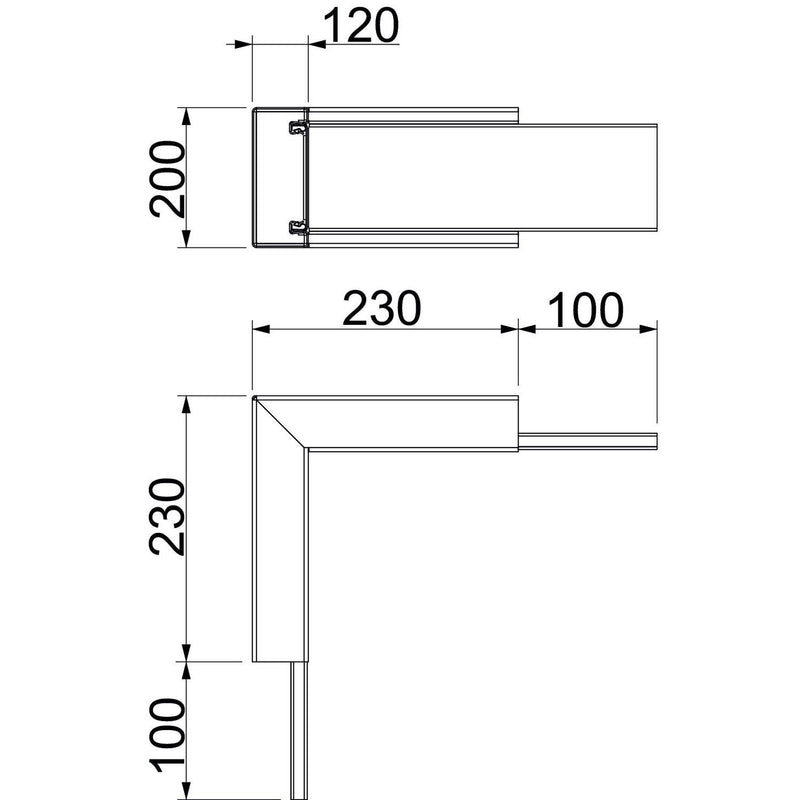OBO Bettermann - Inneneck für Brandschutzkanal Inneneck PLM IC 1220 RW m Brandschutzgewebe