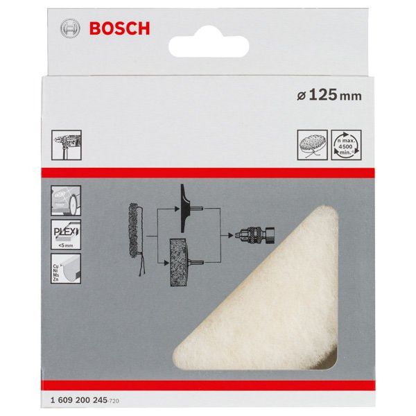 Bosch - Systemzubehör für Schleifen/Polieren (Akku/elektrisch/Druckluft) Polierhaube, 125 mm 1609200245