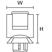 HellermannTyton - Befestigungsklammer Kabelhalter 150-92300(100) schwarz − 100 Stück