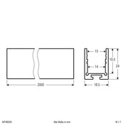 EVN Lichttechnik - Mechanisches Zubehör/Ersatzteile für Leuchten Aluminium Profil APHB200