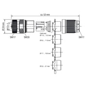 WAGO GmbH & Co. KG - Zubehör/Ersatzteile für Steuerungen Konfekt. Steckverbinder 756-9711/050-000 5-pol., M12-Bu axial