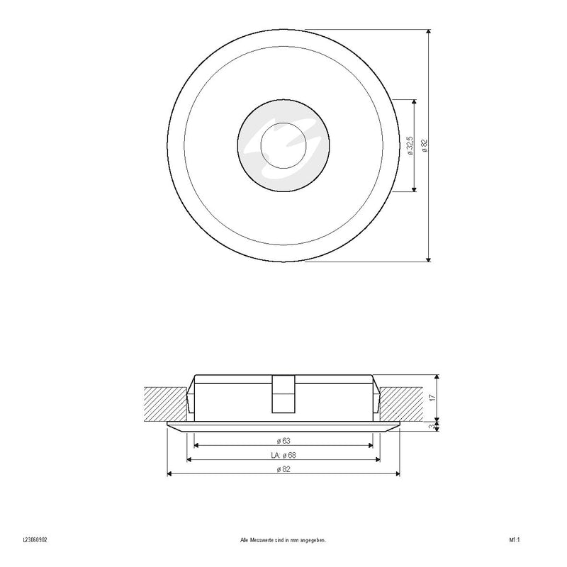 EVN Lichttechnik - Downlight/Strahler/Flutlicht LED-Einbauleuchte L23060902 3000K schwarz