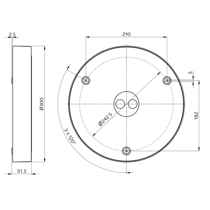 BEG Brück Electronic - Decken-/Wandleuchte LED-Leuchte HF AL93-20-300LED-3C-HF