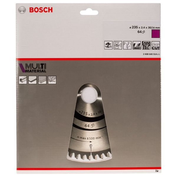 Bosch - Kreissägeblatt PRO Multi Material 2608640514 Kreissägeblatt 235 x