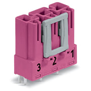 WAGO - Leiterplattensteckverbinder Stecker für Leiterplatten 770-893 3-polig,pink − 100 Stück