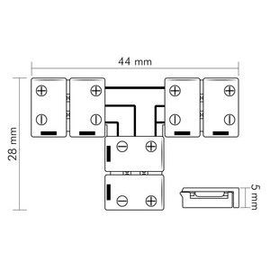 Nobile - Zubehör/Ersatzteile für Lichtschlauch/-band T-Verbinder 5er Set 5011510825