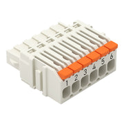 WAGO - Kabelsteckverbinder für Leiterplattensteckverbinder 1-Leiter-Federleiste,Hebel 2734-1103/327-9037 PushinCAGECLAMP,lgr − 200 Stück