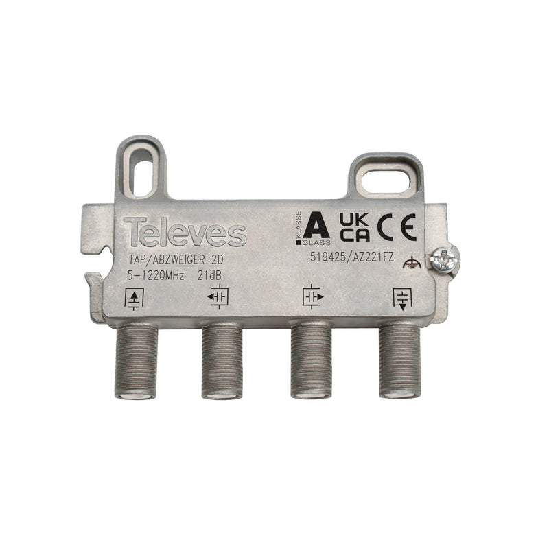Televes - Abzweiger und Verteiler Abzweiger 2f. AZ221FZ 5-1218 MHz AD: 21 dB