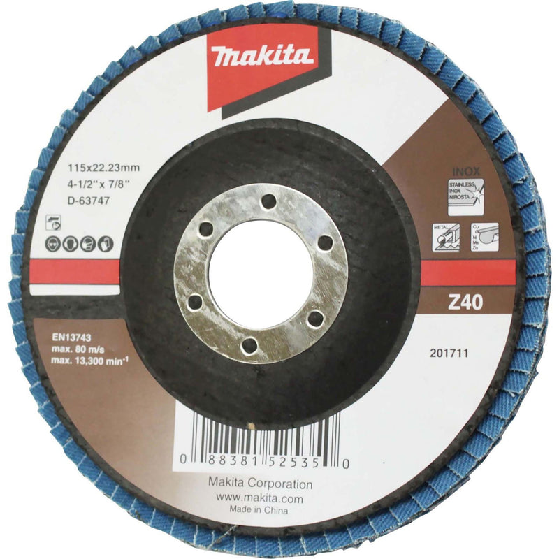 Makita - Trenn-/Schleifscheibe Fächerschleifscheibe D-63775 115mm Z120