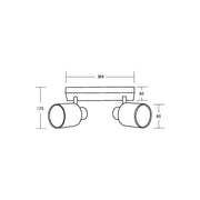 Brumberg Leuchten - Decken-/Wandleuchte Anbauleuchte 2x E14 57232000