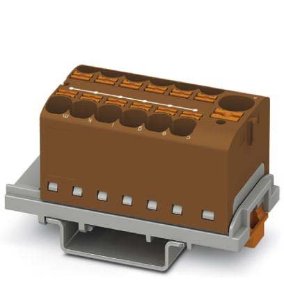 Phoenix Contact - Durchgangs-Reihenklemme Verteilerblock PTFIX10/12X4-NS35BN − 8 Stück