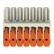 WAGO - Ein- und mehrpolige Klemmenleiste 1-Leiter-Federleiste Hebel 831-1107 Push-inCAGECLAMP,lgr − 12 Stück