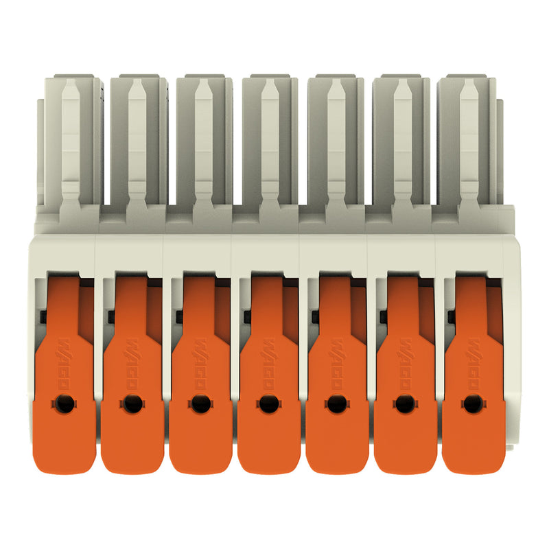WAGO - Ein- und mehrpolige Klemmenleiste 1-Leiter-Federleiste Hebel 831-1107 Push-inCAGECLAMP,lgr − 12 Stück