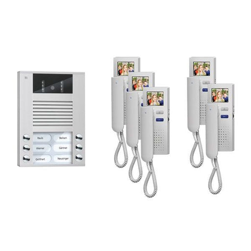 TCS Tür Control - Türsprech-Set Videosprechanlgenset color PVE1550-0010 5 WE, mit Hörer
