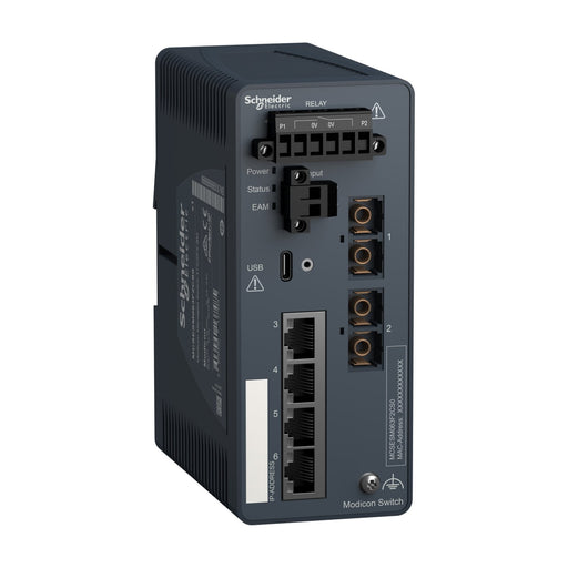 Schneider Electric - Netzwerk Switch Modicon Managed Switch MCSESM063F2CS0 4 Ports Kupfer