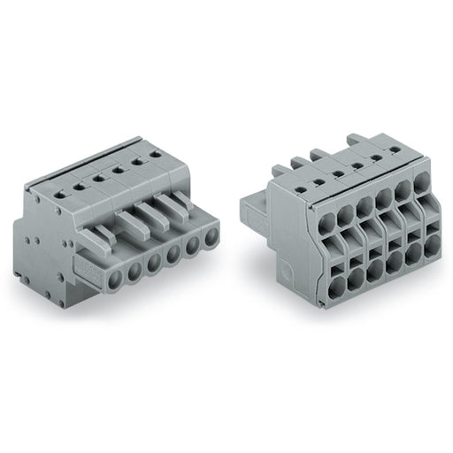 WAGO - Kabelsteckverbinder für Leiterplattensteckverbinder 2-Leiter-Federleiste 231-2109/026-000 CAGECLAMP,2,5mm²,gr − 50 Stück