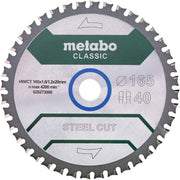 Metabowerke - Kreissägeblatt SteelCutClassic 1 628273000 165x20 Z40 FZFA/FZFA