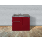 Stengel - Mini-Küche Miniküche Premiumline MPBR100SBliS Bordeauxrot