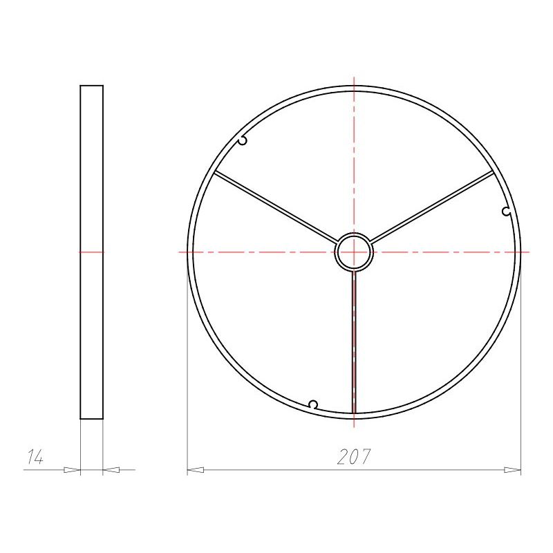 Kaiser - Zubehör/Ersatzteile für Leuchteneinbaugehäuse Frontring 1293-20 200mm f.KompaX 1-3