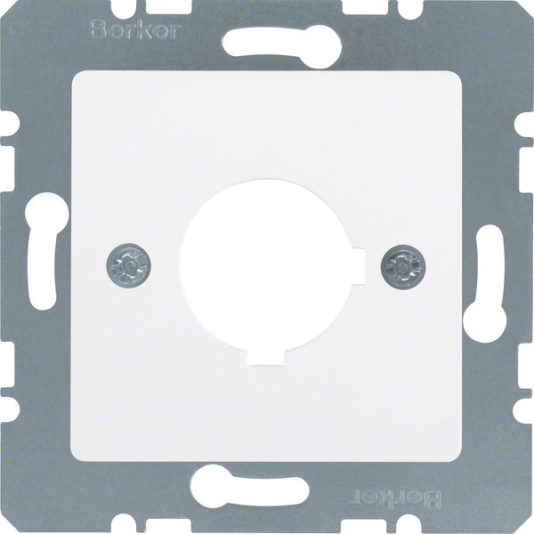 Berker - Einsatz/Abdeckung für Kommunikationstechnik Zentralplatte 14321909 22,5 mm pw matt/sam