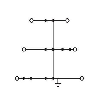 WAGO - Schutzleiter-Reihenklemme Dreistockklemme 2002-3237 6-LeiterSchutzleiter − 50 Stück