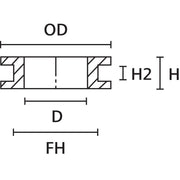 HellermannTyton - Durchführungstülle Tülle HV 1305-PVC-BK − 500 Stück