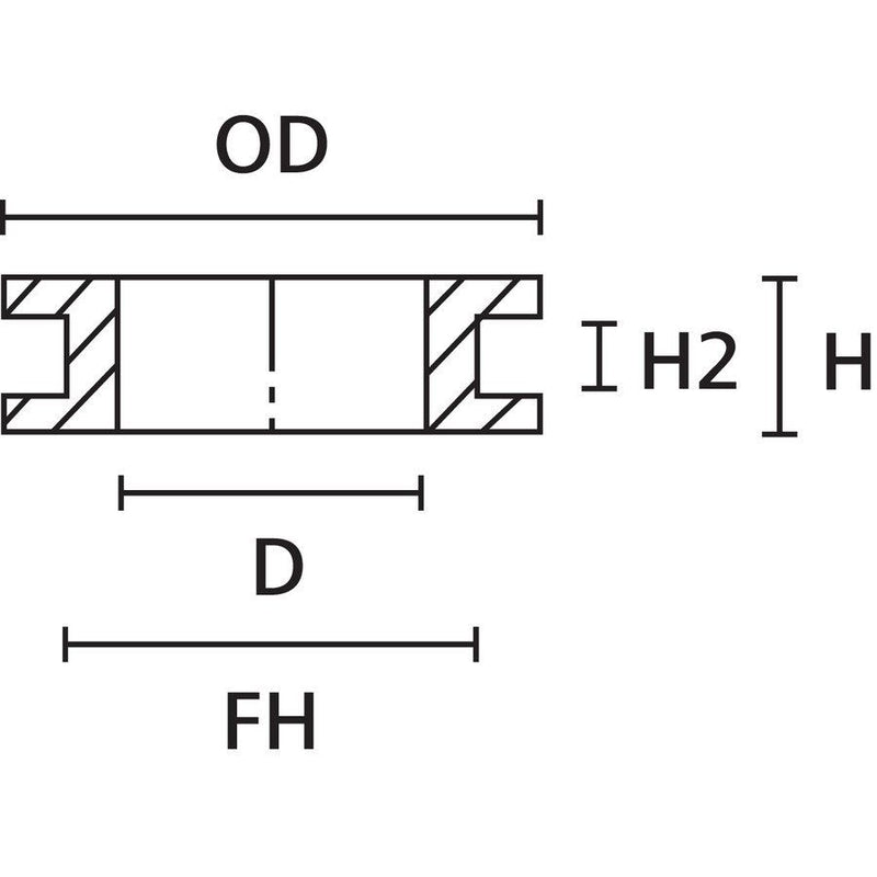 HellermannTyton - Durchführungstülle Tülle HV 1305-PVC-BK − 500 Stück