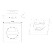 BEG Brück Electronic - Zubehör/Ersatzteile für Bewegungsmelder Zentralplatte 63x63 94345 reinweiß glänz